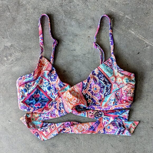 Seafolly Australia Badmode Kashmir Bralette Bikini Swimsuit size 8/10 - Picture 3 of 13